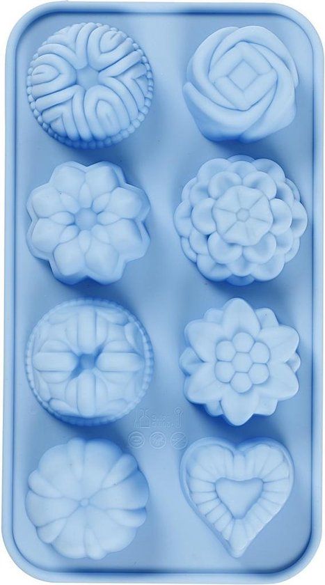 Creotime Siliconen Vormen - Blauw - 45 x 40 cm