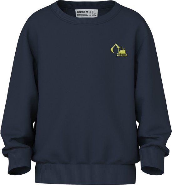 NAME IT Jongens Sweater NMMVALLEN LS NREG SWEAT UNB Navy Blazer Katoen/Polyester Maat 92