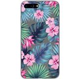 Apple iPhone 8 Plus Tropical aquarelle bedrukt siliconen hoesje