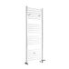 Hudson Reed Sèche-serviettes Dual Fuel / Hybride Blanc Plat - 160cm x 50cm - Incl. 800W Élément chauffant, T-pièce et Robinets de radiateur