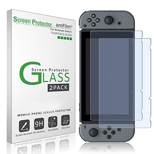 amFilm Gehard Glas Screenprotector Film Compatibel met Nintendo Switch (2 Stuks)