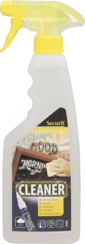 Securit reiningsspray voor krijt en glasborden flacon van 500 ml