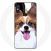 Maniacase Hoesje voor Xiaomi Redmi Note 5 Pro Continental vlinder spaniël Puppy Wit en bruin