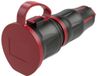 PC Electric 24711-src Koppeling met randaarde Rubber, PA6 250 V Zwart, Rood IP54