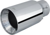 Carpar Simoni Racing Embout d'échappement Rond/Biseauté Inox - 95x60xL205mm - Montage 37-57mm