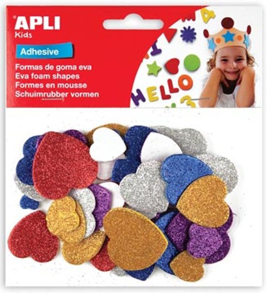 Apli Kids schuimrubber glitter harten 50 stuks