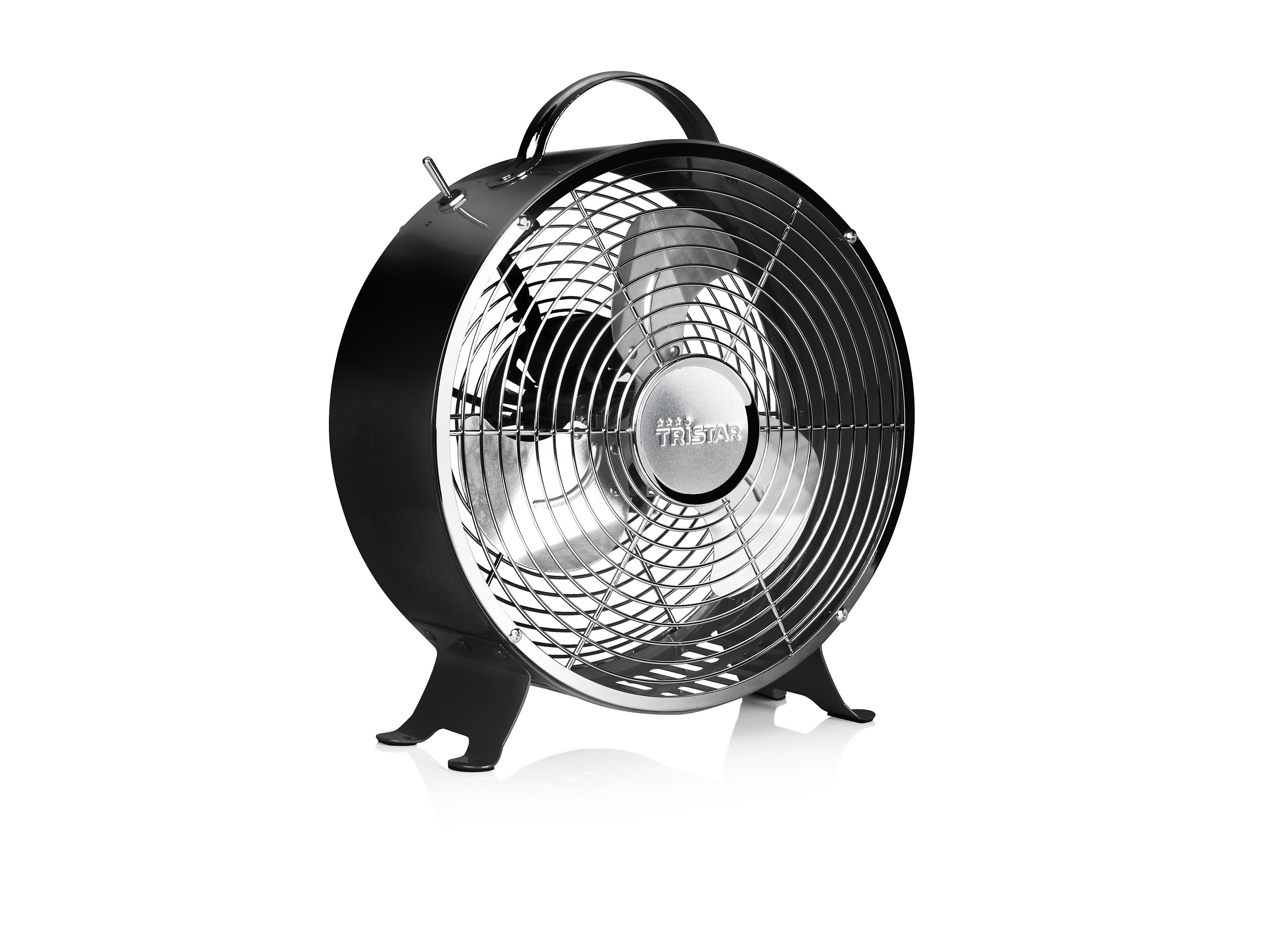 Tristar VE-5966 Metalen retro ventilator - Zwart/Zilver