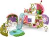 Schleich Spielhaus, Eenhoorns, Bloemenhuis met vijver en stal, glanzend, meerkleurig, roze, inclusief speelfiguur Schleich 42445