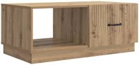 vidaXL Salontafel Artisanaal eiken 90 x 50 x 37 cm Bewerkt hout