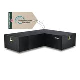 AWNIC Hoes voor L-vormige tuinbank, technische stof AlicanTex, waterdicht, 270 (links) x 215 (rechts) x 71 cm