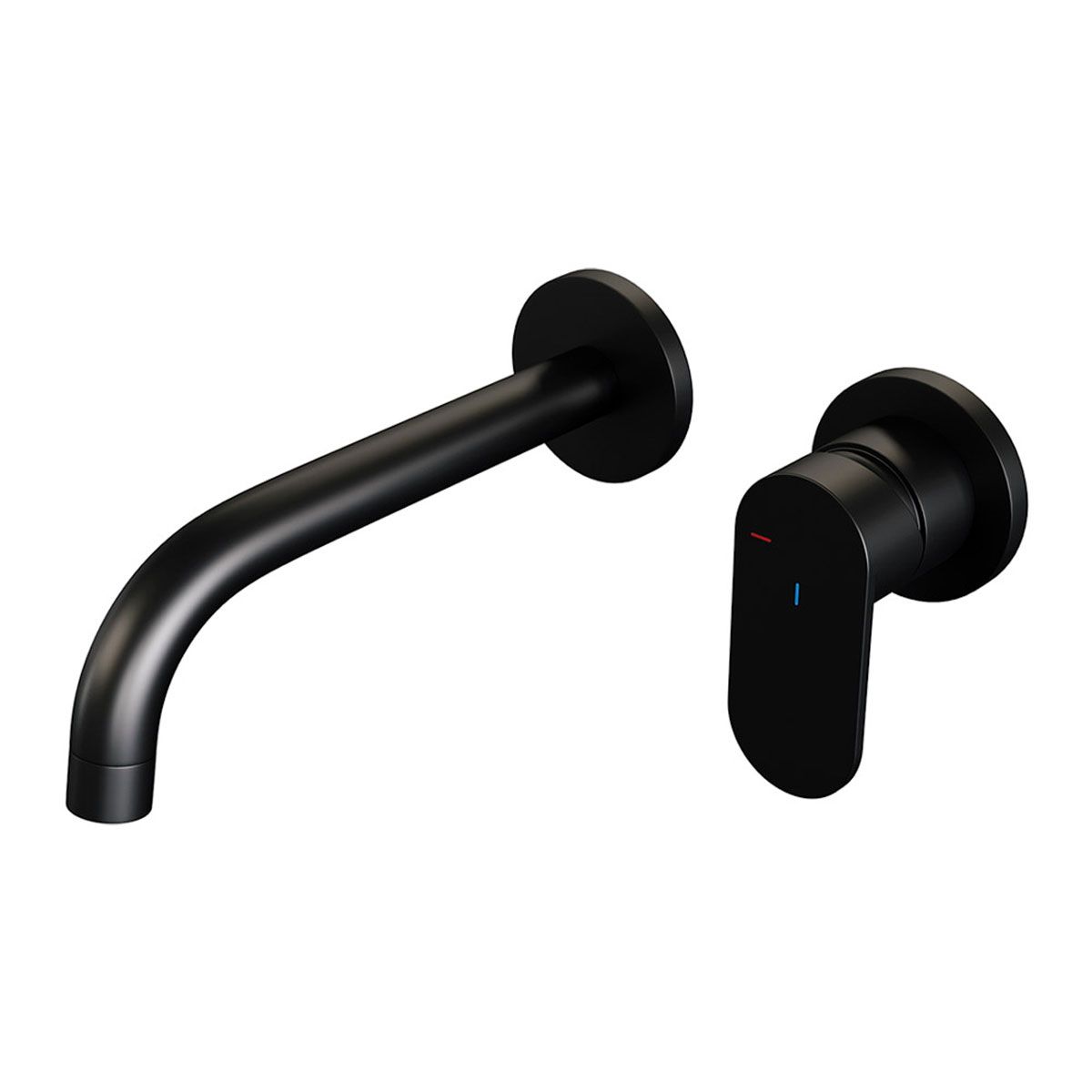 Brauer Wastafelkraan Inbouw Black Edition B3 Coldstart Mengkraan Rond Geborsteld RVS 1 Greeps - Zwart Mat