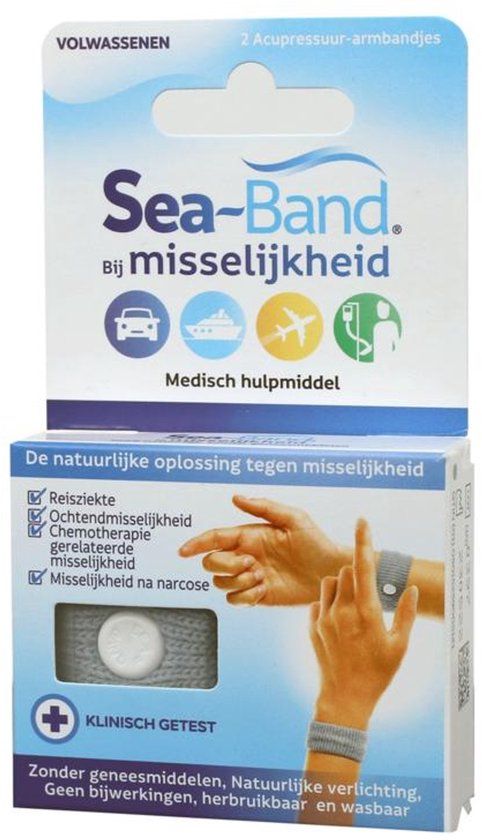 Sea Band Polsband Volwassenen Grijs (1 Paar)