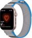 Strap-it Nylon bandje met klittenbandsluiting - geschikt voor Honor Watch 5 (grijs met blauw)