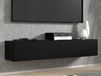 Mobistoxx Meuble tv-hifi BINTO 2 portes 160 cm noir/noir phanton