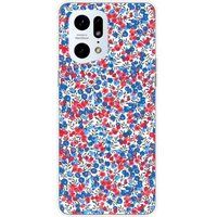 Oppo Bedrukt siliconen hoesje compatibel met Oppo Find X5 Pro Liberty wiltshire bleu