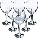 KADAX Wijnglazen, vaatwasmachinebestendige wijnkelk, hoogwaardige en elegante glazenset voor rode en witte wijn, kelkglazen voor het serveren van wijn en champagne (6 x 260 ml, voor water)
