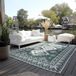 Elle Decoration Binnen en buiten tapijt, omkeerbaar tapijt, weerbestendig en waterdicht, modern geometrisch patroon, ruitpatroon, outdoortapijt voor tuin, balkon, terras en woonkamer, groen, 160 x 230