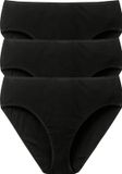 SCHIESSER Cotton Essentials dames slips (3-pack) - Zwart