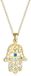 Elli Ketting Hamsa Hand Boho Kristallen 925 Zilver Verguld