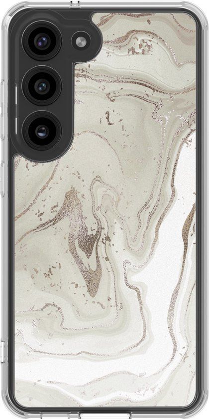 imoshion Hoesje - Geschikt voor Samsung Galaxy S23 - Design hoesje - Sandy Marble