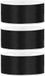 Partydeco Cadeaulint - 3 stuks - Zwart - 2,5 cm x 25 meter - Satijn