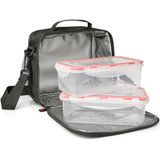 Koeltas voor levensmiddelen, 4 l, met 2 luchtdichte deksels, 0,8 l, thermische lunchbox met koeleffect, magnetron- en vaatwasmachinebestendig, BPA-vrij, ideaal voor werk, reizen en school