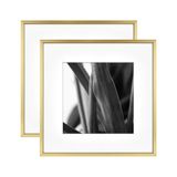 MCS Gieterij Metaal 12x12 gematteerd tot 8x8 Messing Gallery Muurframe (2-Pack)
