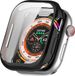 Strap-it Schokabsorberend TPU bescherm hoesje - soft case geschikt voor de Apple Watch series 10 / 11 - maat 46mm (zwart)