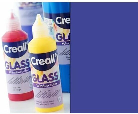 Creall Glass - glasstickerverf blauw 1 Fles - 80 Mililiter 20535