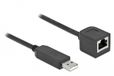 Delock 64164 seriële kabel Zwart 1 m USB Type-A RJ-45