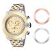 Glam Rock SoBe Mood chronograaf pour femmes, chronographe, cadran doré, bicolore, Or