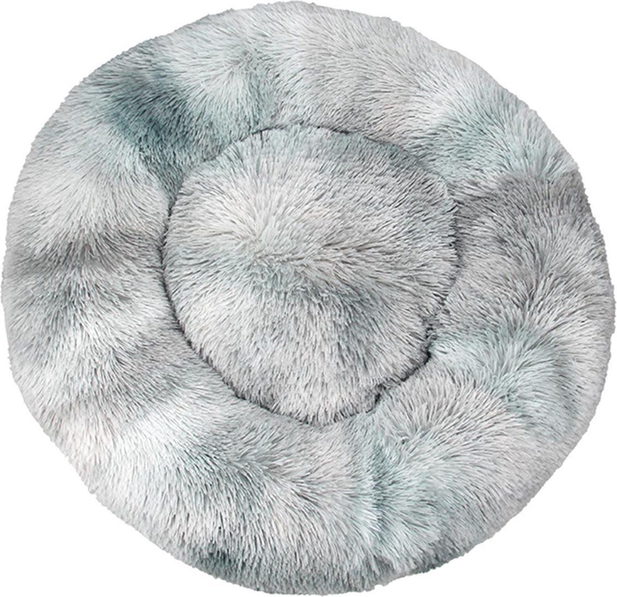BEESSIES BEESSIES® donut hondenmand/hondenkussen 80 cm - Grijs blauw tie dye