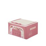 Opbergdoos Boîte de rangement 40 x 20 x 30 cm double charnière et inscription mauve