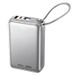 Remax Batterie externe AS-182-45 20000mAh 45W Argent avec câbles USB-C et Lightning