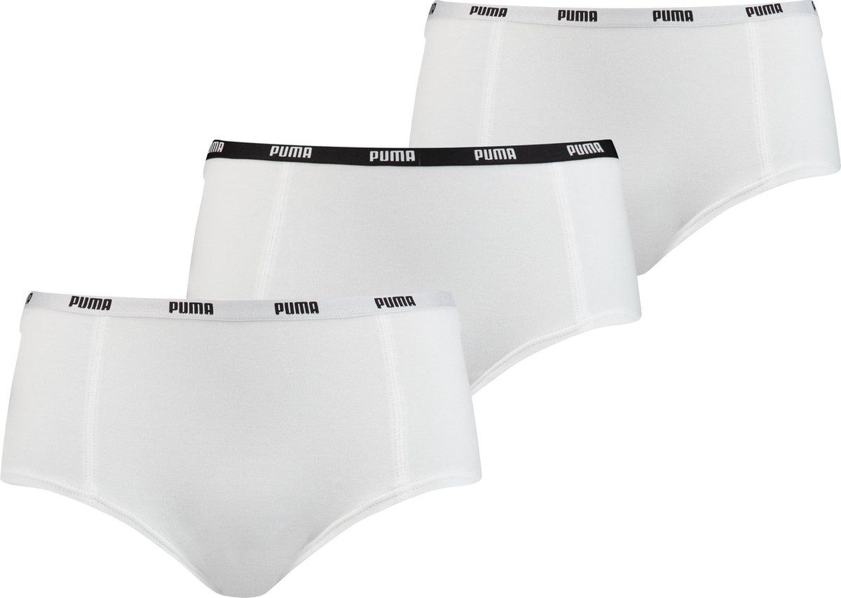 PUMA Dames Basic Mini Short - 3-pack - Wit
