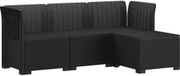 vidaXL 4-Zitter Tuin Sofa Rattan Look PP Antraciet