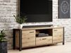 ATIK Meuble tv-hifi ATIK 2 portes 1 tiroir 180 cm noir/chêne taurus