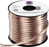 TRU COMPONENTS 1567141 Luidsprekerkabel 2 x 2.5 mm² Transparant 20 m