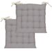 Atout Ciel Set van 2 stoelkussens, vierkant, tweekleurig, 40 x 40 cm, beige/grijs