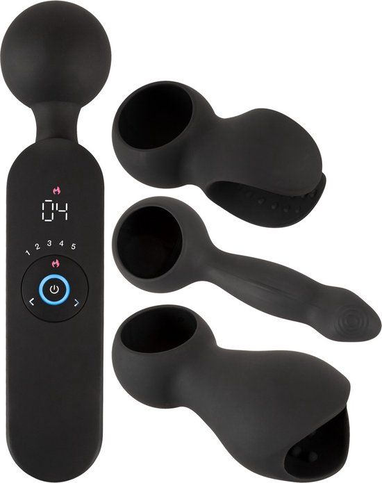 Couples Choice Wand Vibrator met 3 Standen Zwart