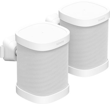 Sonos One Muur Wit - Muurbeugel voor Sonos One, One SL, Play:1 - Wit - 45° Draaihoek - 2 stuks