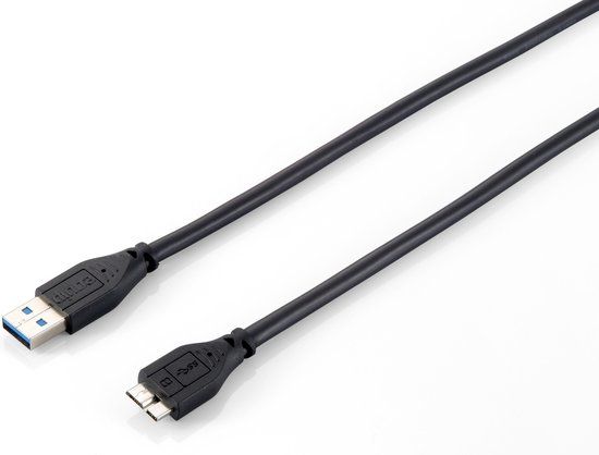 Equip USB 3.0 A to Micro USB B Cable 1.8 m Black