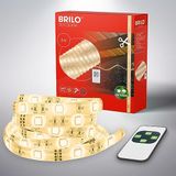 BRILONER - 5m LED strip voor buiten, decoratieve lichtketting, warm wit licht, afstandsbediening, IP44 spatwaterdicht