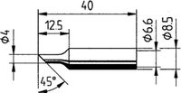 Ersa 0832NDLF Soldeerpunt Schuin Grootte soldeerpunt 4 mm Inhoud: 1 stuk(s)