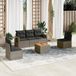 Maison Exclusive - Ensemble de jardin pour 6 personnes avec coussins, gris, en polyrotin