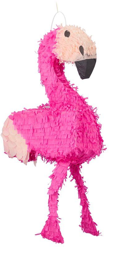 Relaxdays Pinata Flamingo - Zelf Vullen - 80 cm - Kinderen - Verjaardag - Roze