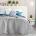 Eurofirany Kendal Sprei Quilt 220x240 cm Grijs Blauw Mint Franjes Zilver Kunststof
