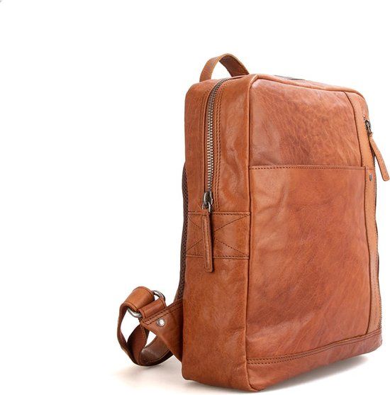 Spikes & Sparrow Bronco 13 inch Leren Laptop Rugzak - Brandy