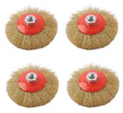 Set de 4 brosses métalliques pour meuleuses d'angle