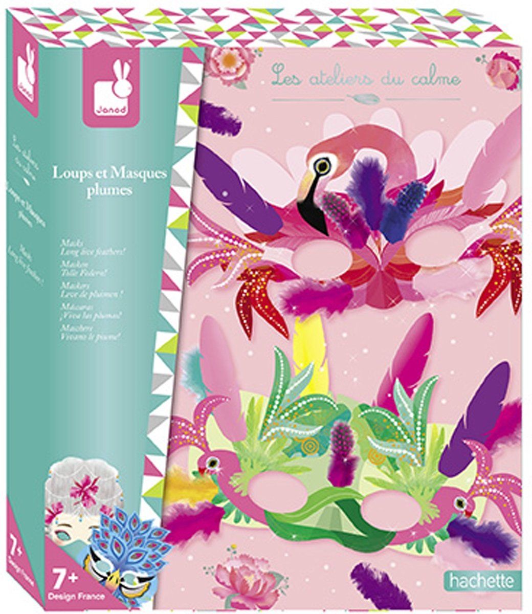 Janod Atelier - Maskers met veren - multi